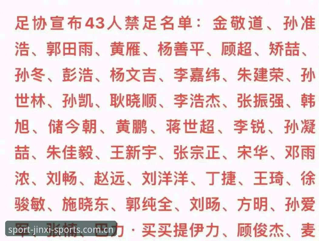 中国足协第三批禁足名单深度解读指南 | 金喜体育视角下的行业变革
